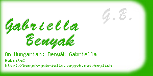 gabriella benyak business card