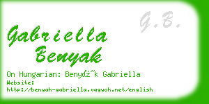 gabriella benyak business card